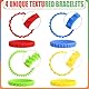 16 Stück Fidget Ring Toys Kinder, Sensory Fidget Ringe Fidgets Armband Kauarmband Spielzeug Sensorik Autismus Spielzeug für Kinder Erwachsene Mitgebsel