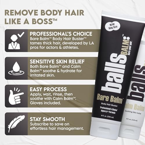 image for ballsBALM The Bare Pair Triple Pro Pac King Kombo - Body Hair Manageme