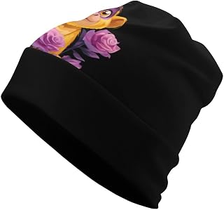 Monkey Rose Beanie Hat Print Skull Cap Sleep Caps Nightcap Headwear for Women Men
