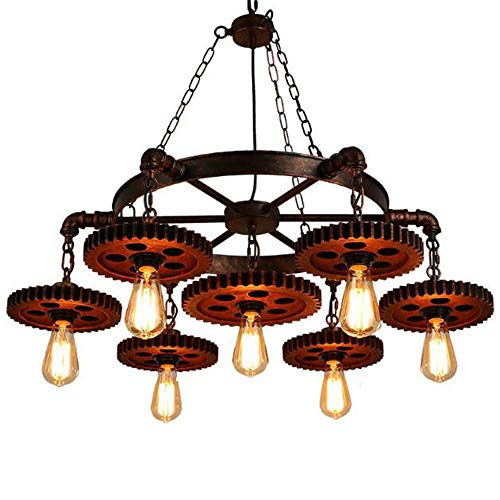 Luminaire suspendu industriel vintage E27 métal noir éclairage salon chambre