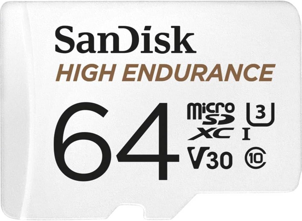 SanDisk 64GB High Endurance Video MicroSDXC Card with Adapter for Dash Cam