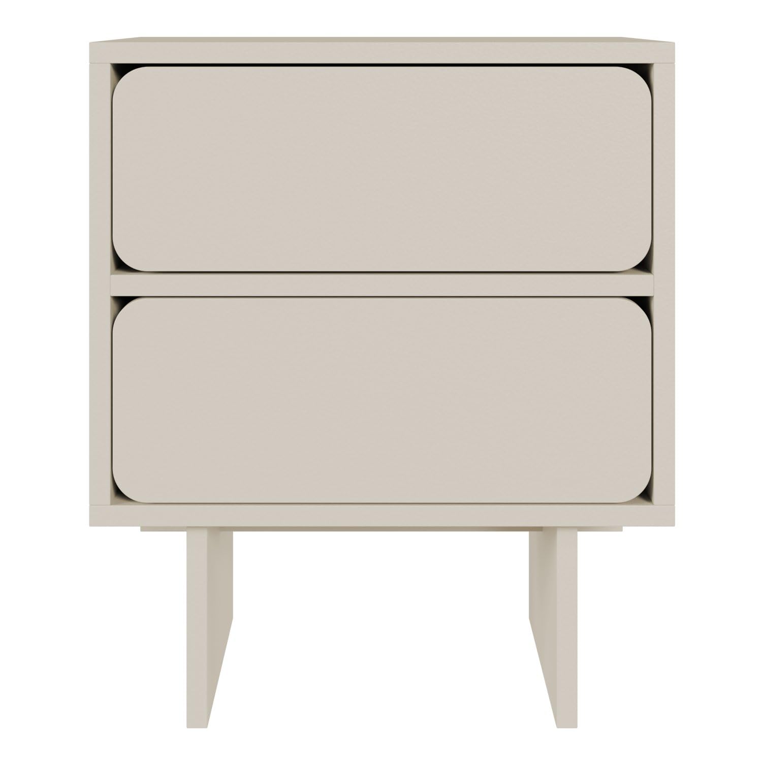 Selsey Wuwu - Comodino con 2 cassetti, apertura a sfera, colore: grigio/beige