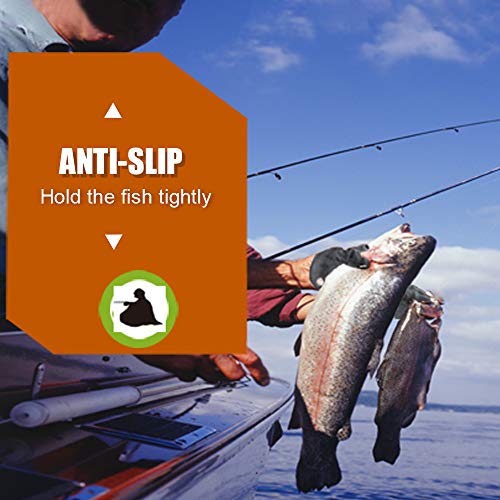 Andoer Luva de pesca Luvas de pescador profissionais com liberação de ímã antiderrapante Emulsão à p