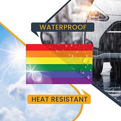Image of Magnet Me Up Gay Pride LGTBQ Rainbow Flag Car Magnetic Decal, 5x8 Inches, Heavy Duty Automotive Vinyl Magnet for Car, Truck, SUV, in Support of LGBTQ, Fade Resistant, Automotive Magnet