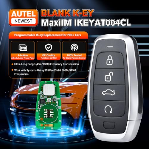 Autel Original Blank Key Replacement, 4-Button, 2026 Key Fob Keyless Entry - Additional View