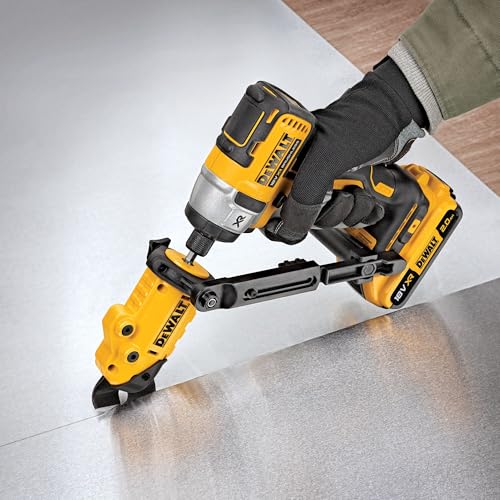 Image of DEWALT DT70620-QZ EXTREME 1 /4 inch 18GA Impact Drill Driver Shear Attachment [Energy Class A+], Easily Cuts upto 1.3mm in Metal, Impact Resistant, Ideal for Roofing, HVAC & Metal Fabrication