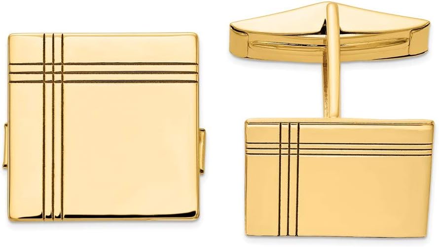 Men's 14k Yellow Gold Cuff Links Fine Jewelry For Men Gifts For Him