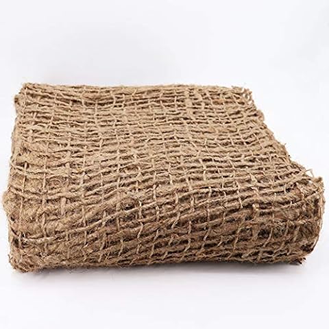 Premium Jute Ufermatte Böschungsmatte von Aquagart I 10m Jutegewebe Jutematte 1,20m breit Jute-Vlies für Pflanzen I Jute Grobmaschig Teichrand Gewebematte Wurzelschutz Hangsicherung Bewuchsmatte Cover
