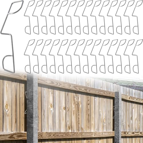 50 Pcs Panel Clips Fence Wedges to Stop Rattling and Banging Durable Stainless Steel Grips for 12 Fences