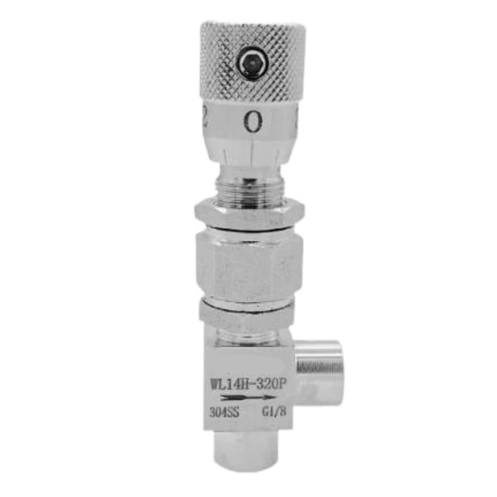válvula, 1 Uds 1/8 "1/4" 3/8 "NPT 1/2" válvula de Aguja Acero Inoxidable 304 Controlador regulador micromedición for Agua Gas Aceite(3/8",G Thread-Straight)