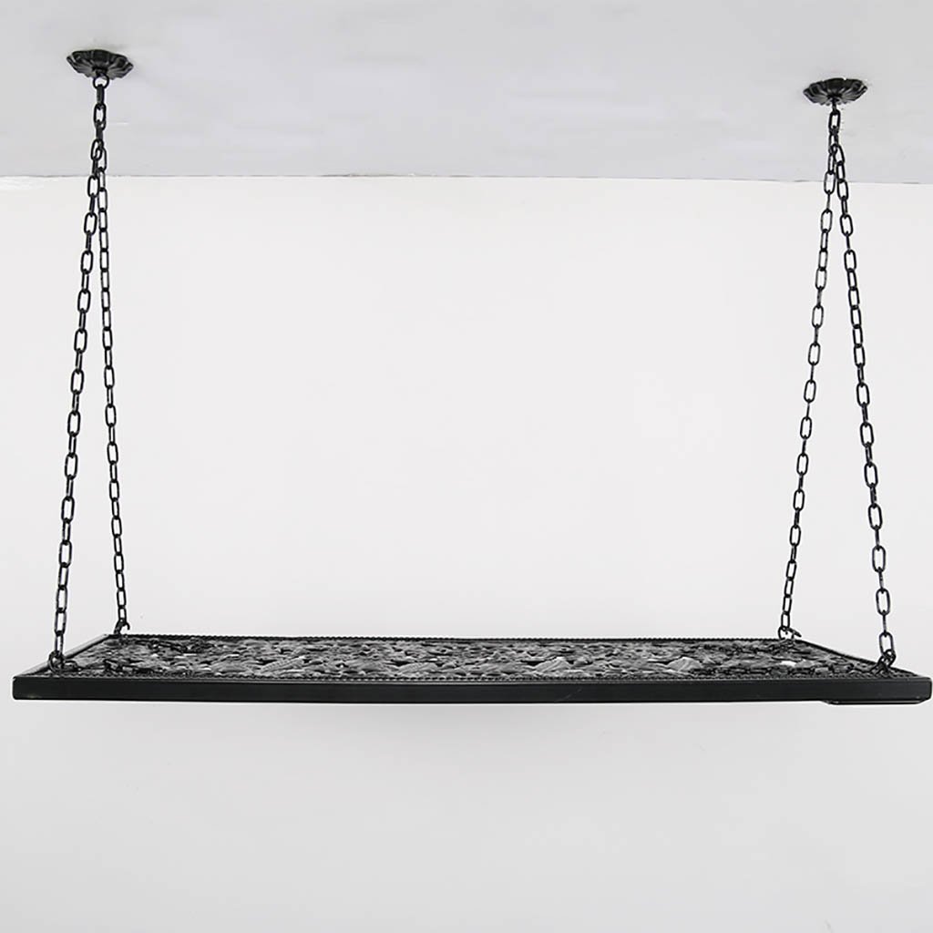 Casier à vin pour salon et cuisine étagère murale 80 cm en fer forgé style bistrot chic