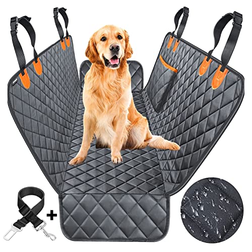 CPTEC Funda Coche Perro Asiento Trasero, Resistente y Impermeable, Medida...