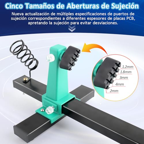 Miniatura 3 de Rongzy Soporte Ajustable Para Placa De Circuito Herramienta De Reparación De Rotación De 360 Soporte Para Pcb Para Desoldar Y Soldar Pcb