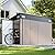 BinpLax 355 cu.ft Shed Premium Galvanized Steel Storage Sheds with Triple Doors 9.5x7.4 Ft Weatherproof Outdoor Utility Sheds, Dual Lock Lean to Shed for Mower, Bike, Generator, Garden Tools (Brown)