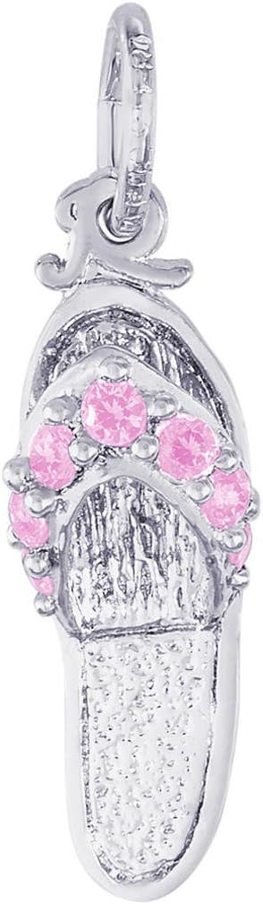 Rembrandt Jamaica Sandal w/Pink Synthetic Crystals Charm