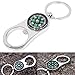 Dairyshop camping hiking Military Compass Keychain, outdoor gadget pub birra apribottiglie