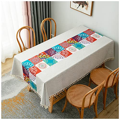 Nappe rectangulaire imperméable protégeant la table des taches de graisse et repas d'enfants