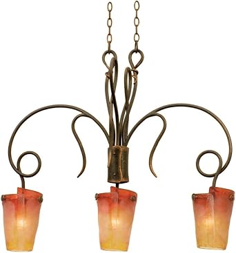 Kalco 4300TO/FROST Tribecca 3-Light Island, Tortoise Shell Finish