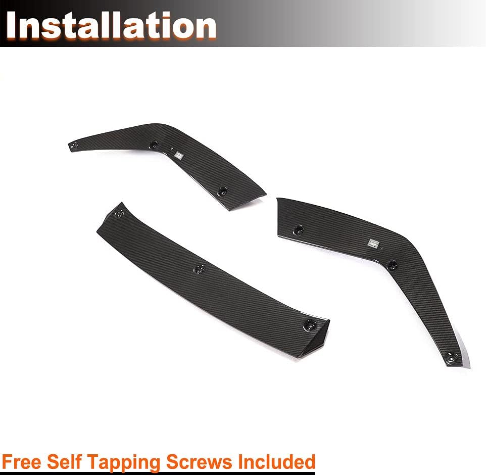 Dry Carbon Fiber Front Bumper Lip Spoiler Splitter Fits for BMW 5 Series F90 M5 Sedan 4-Door 2021 Front Bumper Lip Chin Spoiler Body Kit Trim Protection