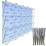 C B Signs L.E.D. Portable Backdrop Booth Frame 8'x10' Pop Up Display Stand Aluminum Tension Fabric Trade Show Exhibit Display Booth Frame Stand Banner Show Frame (Stand ONLY)