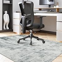 Famibay Bodenschutzmatte BüRostuhl 120x150cm Schreibtischstuhl Unterlage Grau Bodenmatte rutschfest Schutzmatte BüRostuhl Waschbar Kratzfest FußBodenschutz Stuhlunterlage