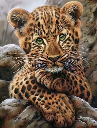 Kit peinture diamant DIY tigre anti-stress pour réussir sa décoration murale 5D