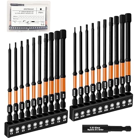 BRETREEAD 20PCS Hex Drill Bit Set Cover