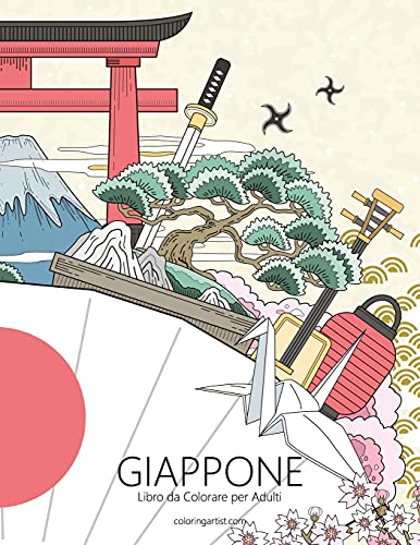 Giappone Libro da Colorare per Adulti 1: Volume 1