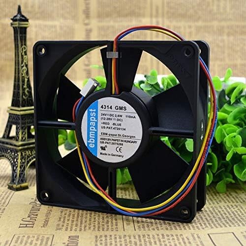 3-Pin, 110mA, Ball Bearing for Computer Cases High-Performance 4314 GMS 120mm DC 24V Fan
