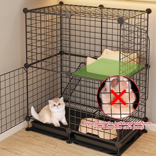 Recinzione multi-livello per animali domestici con vassoio rimovibile e scale per piccoli animali per esercitare e giocare
