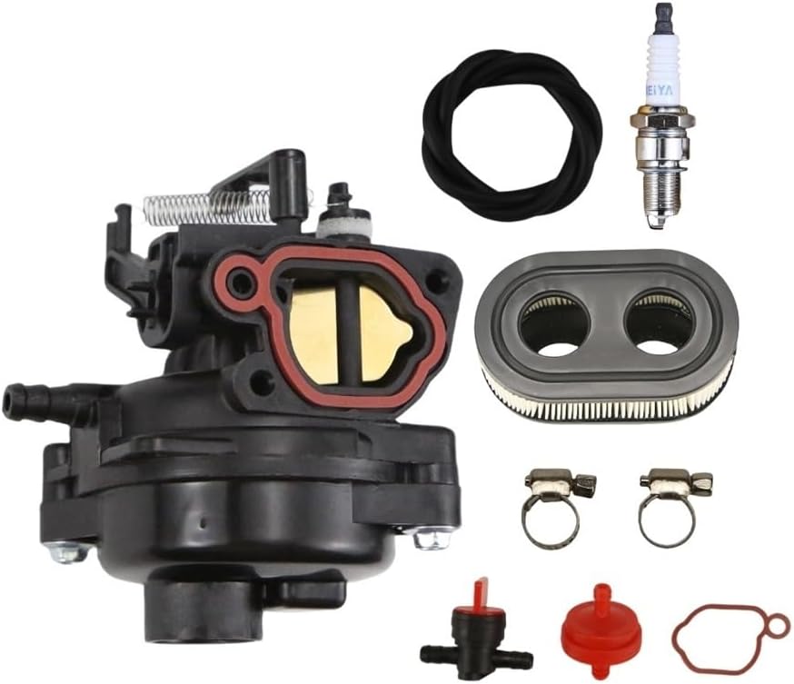 Compatible with Briggs 09P702 9P702 Engines 140cc 150cc Replace 799584 798452 594058 Lawn Mower Carburetor With Air Filter part(799584 Set)