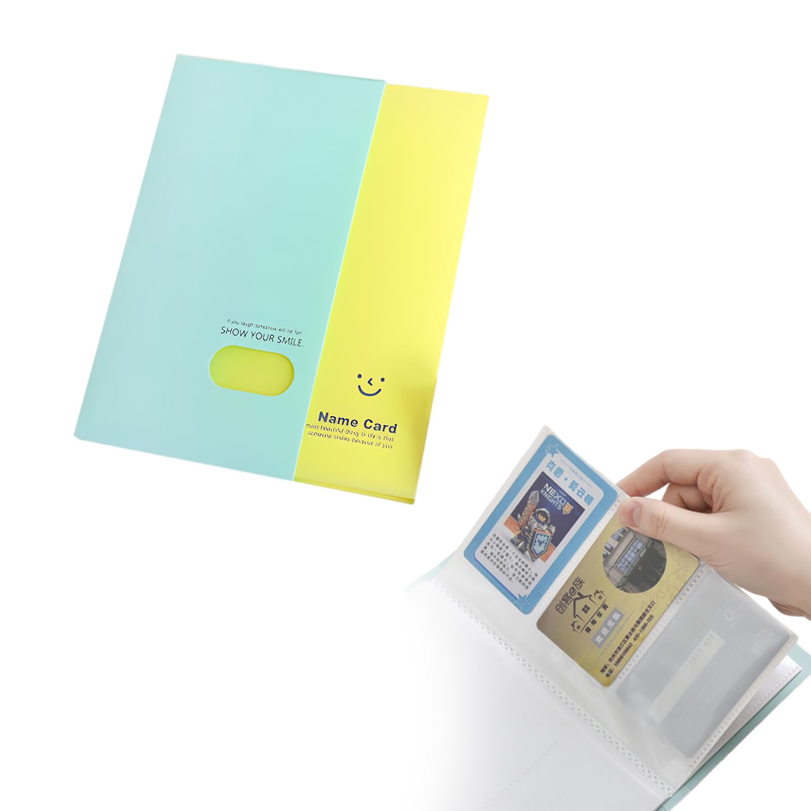Amazon | Coollooda ビジネス名刺ホルダー【120枚のカード収納