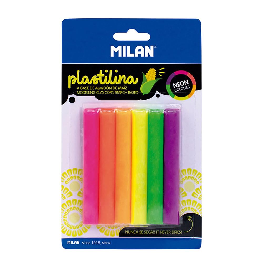 MILAN- 6 barritas plastilina (70 g), Small (FACTIS, S.A. 914706N)