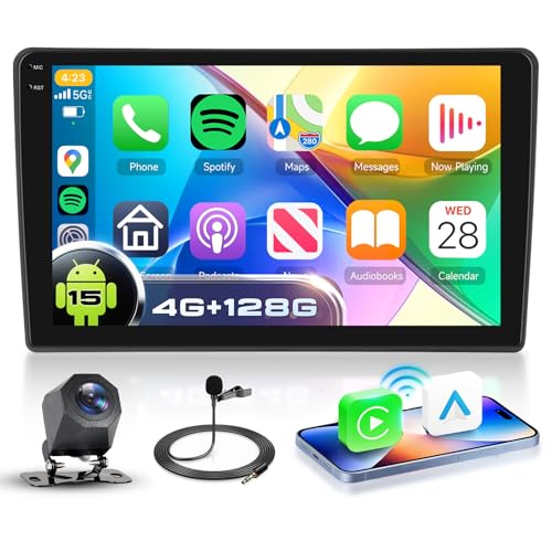 VECHTEL 4G+128G Autoradio Android 15 pour VW Touareg 2003-2010, 9'' Incell HD Écran Tactile avec Carplay Android Auto sans Fil, Radio Auto Soutien GPS Wi-FI...