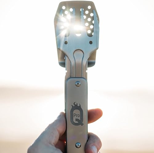 Miniatura 9 de ProQ Multiherramienta para barbacoa 4 en 1 (pinzas, espátula, tenedor de parrilla, abridor de botellas), herramientas y accesorios para barbacoa,