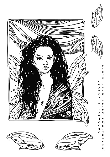 KatKin Krafts Clear Stamp Set-Millie, 6 x 8 ins, Transparent