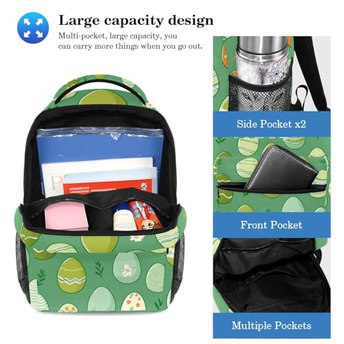 Sac à dos école vert avec trousse pour garçons et filles - 3