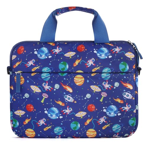 Foxstory Kids Tablet Bag for Boys Kids Tablet Carrying Case for Fire HD 10 HD 8 Fire 7 Sleeve Bag Kid Kindle Bag iPad Bag for Kid Space Blue
