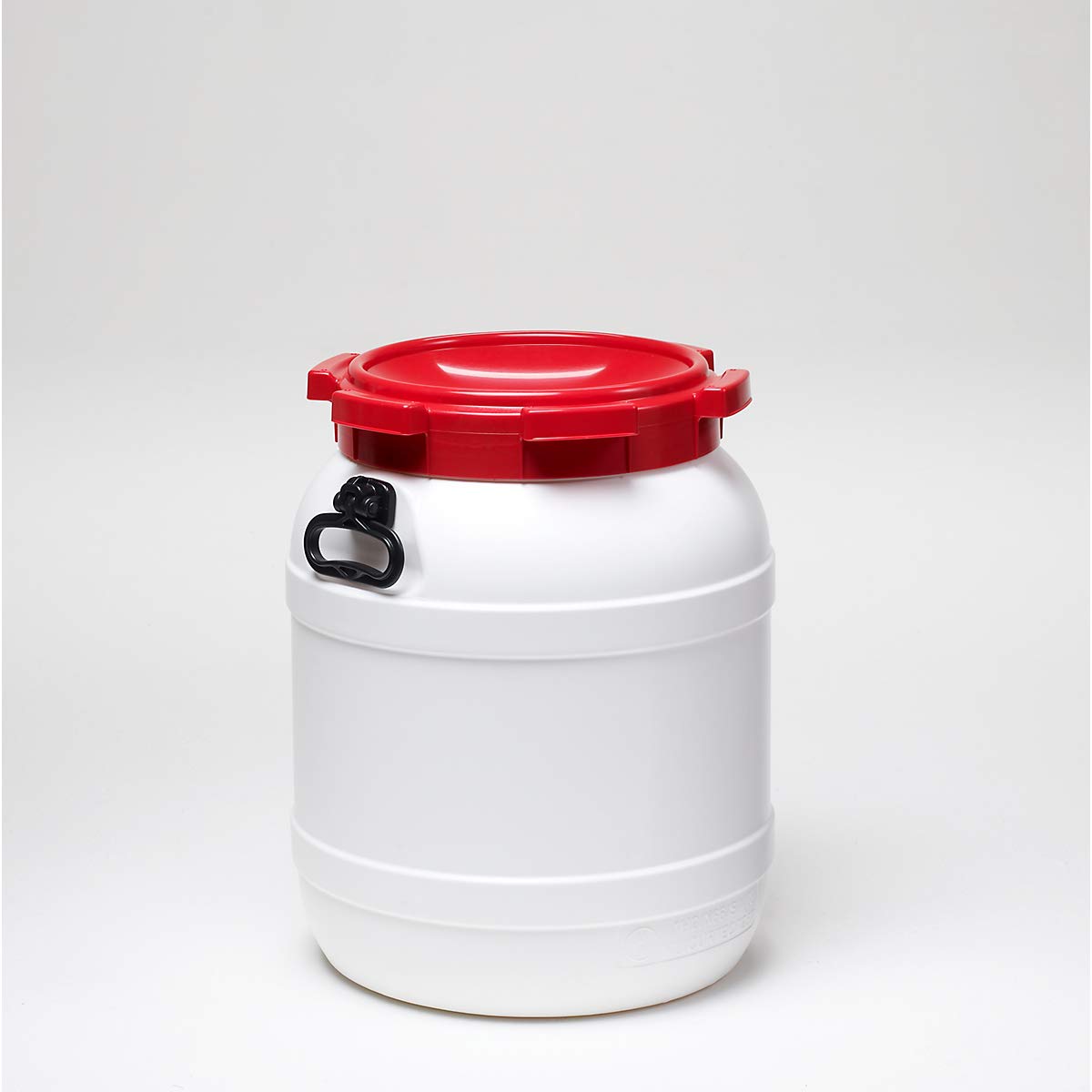 Certeo | Weithalsfass | Volumen 55 l | Polyethylen | weiß | stapelbar