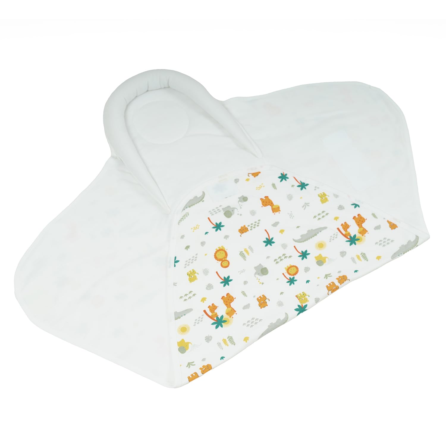 TIDY SLEEP Baby Swaddle Wrappper Adjustable for Newborn || 100% Cotton Soft || Newborn Blanket for 0-3 Months (Jungle Safari) - Image 4 thumbnail