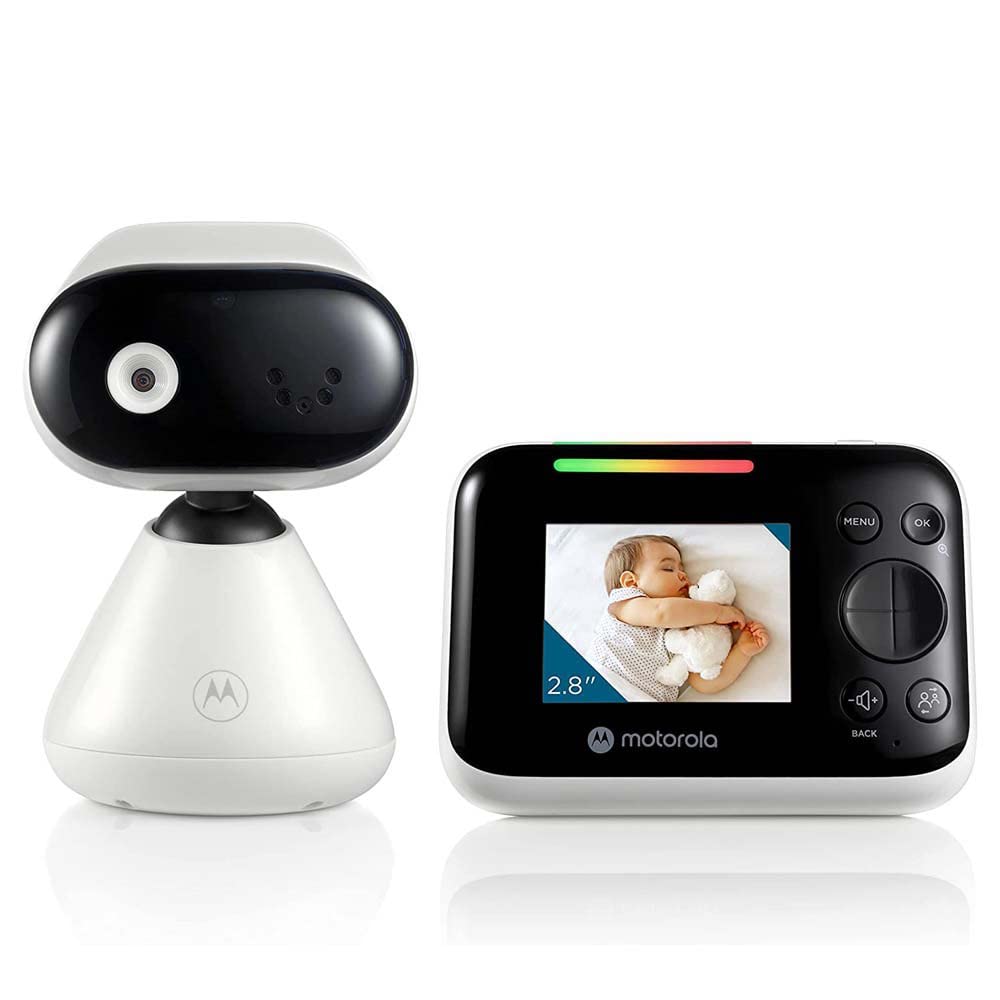 Motorola Nursery PIP1200 Vigilabebés con Cámara, Unidad de Padres de 2,8 pulgadas, Comunicación Bidireccional, Temperatura Ambiente, Visión Nocturna por Infrarrojos, Alcance de 300 m