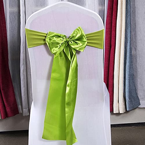 25 Stück Satin Spandex Stuhlhussen Band Bänder Stuhl Raffhalter für Party Bankett Dekor Hochzeit Dekoration Knoten Stuhl Schleife Schärpen