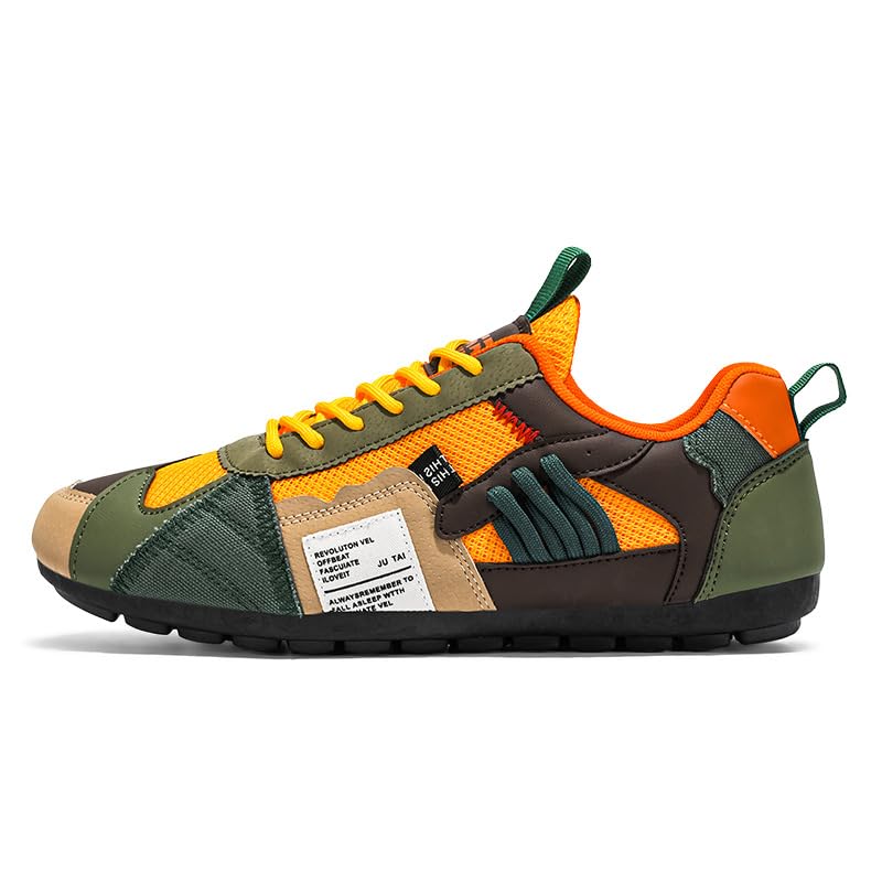 Large Size Men's Breathable mesh Casual Sports Shoes - Summer PU Upper, Rubber Sole + EVA Cushioning pad, All-Season Comfortable lace-up Low-top Design2