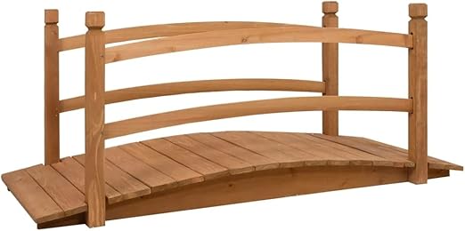 Image vidaXL Solid Firwood Garden Bridge Wooden Outdoor Pond Walkway Lawn Walking Modern Decoration Home Water-resistant Double Handrail Image vidaXL Solid Firwood Garden Bridge Wooden Outdoor Pond Walkway Lawn Walking Modern Decoration Home Water-resistant Double Handrail