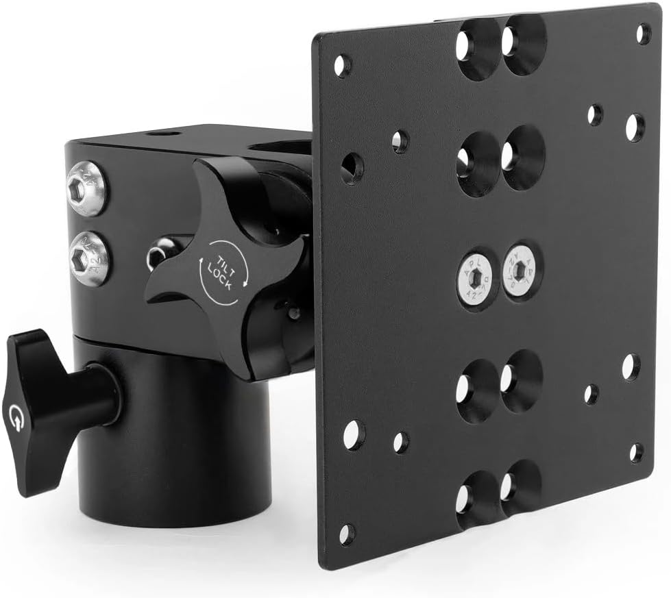 PROAIM Monitor Mount (75mm/100mm) for C-Stands & Light Stands. 180° Tilt & 360° Rotation. Payload up to 18kg /40lb. (P-MNMT-01)