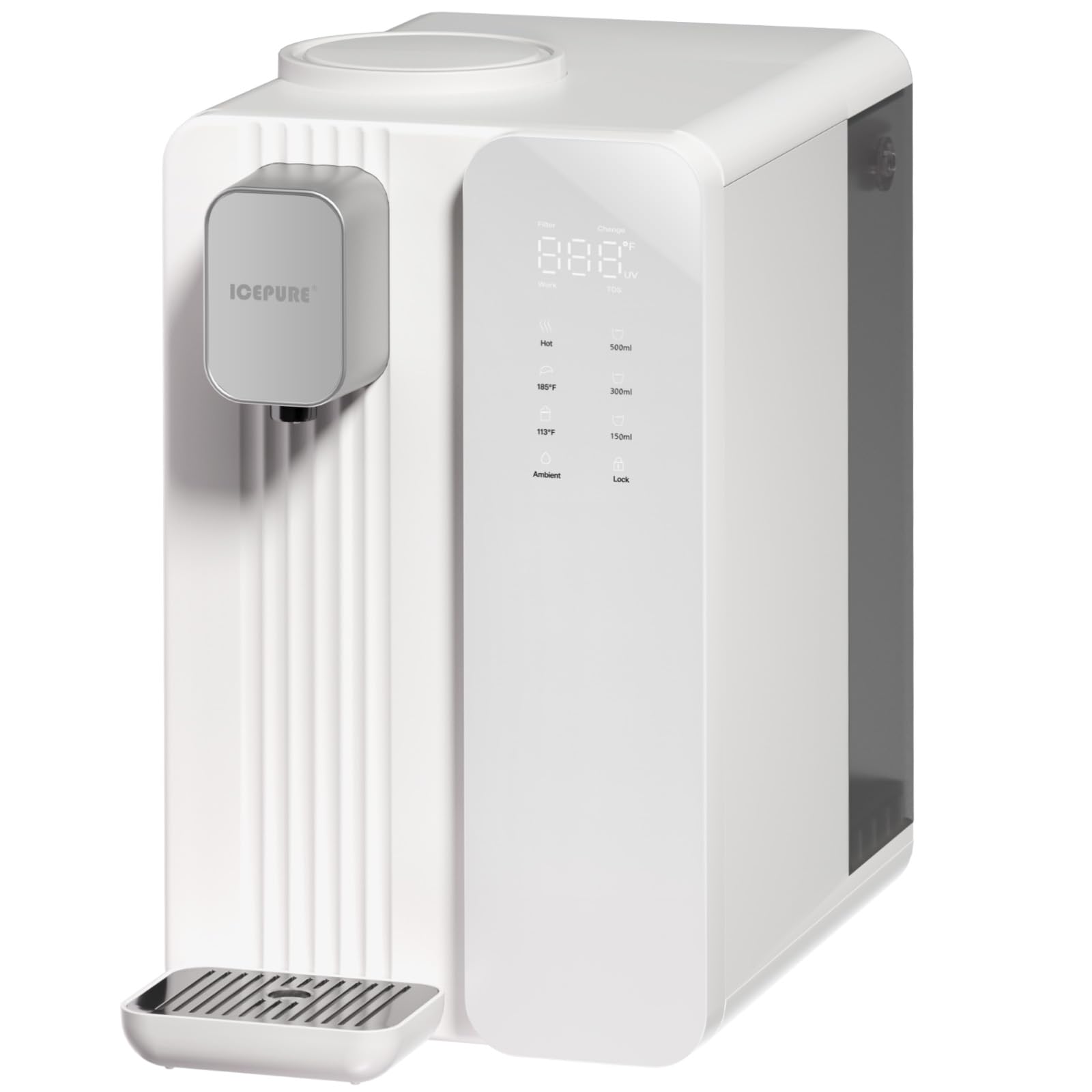Amazon.com: ICEPURE ICP-WFC004 檯面逆滲透系統,即熱飲水機,3 級RO 濾水器,3:1 純排水,家用淨水器,4  種溫度選項,無需安裝: 家居裝修