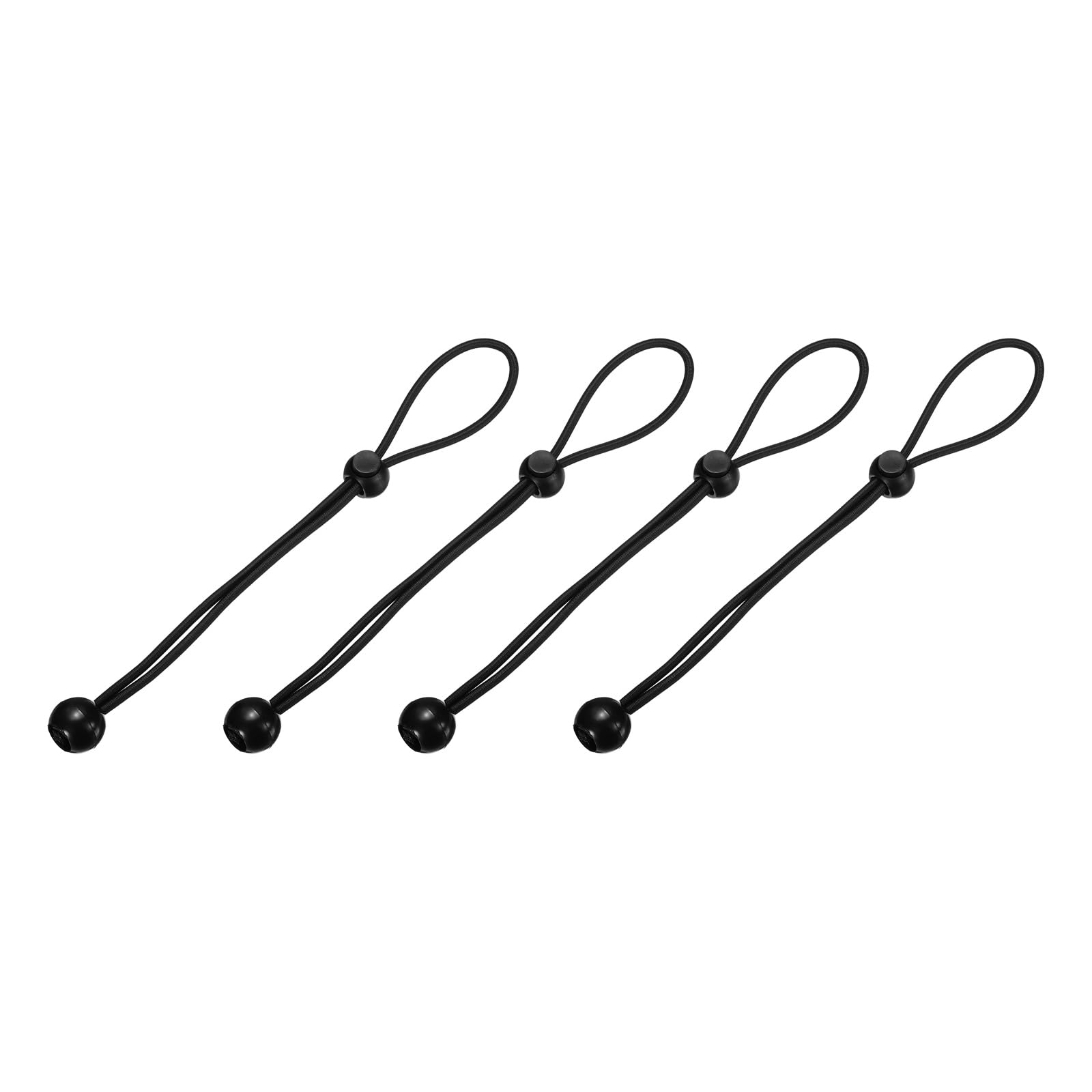 PATIKIL Ball Bungee Cords, (25cm / 10 Inch, Black) (4 PCS) Universal Bungee Tie Downs, Suit for Exterior Roller Shades and Outdoor Roller Blinds Tents Canopies Tarp — image 1