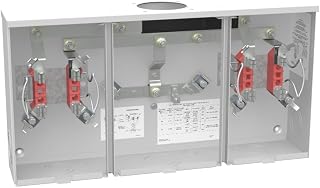 Generic MILBANK 200A 2-gang meter with bypass horns