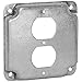 Steel City RS12 Outlet Box Surface Cover, Square, Raised, 4-Inch, Galvanized, 50-Pack