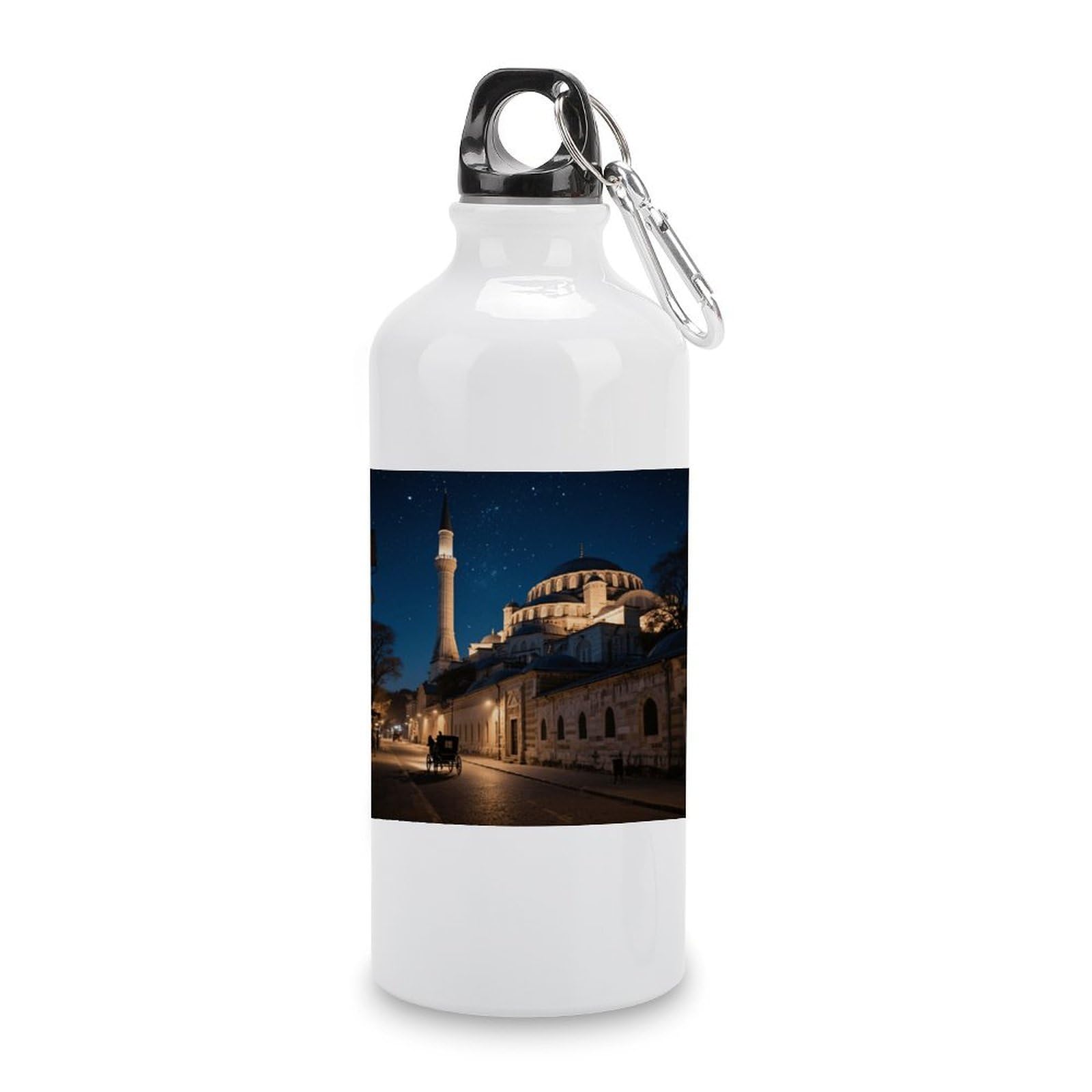 Fekiloot Style Hagia Sophia Aluminum Water Bottle Travel Tumbler Reusable Lightweight Outdoor Sports Water Bottles For Gym Sports Camping Hiking Fishing600ml